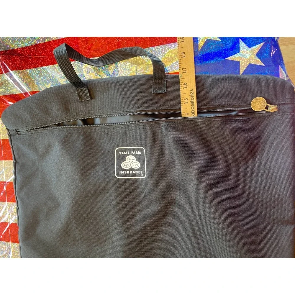 State Farm Insurance Black Garment Bag‎ Vintage Retro Logo